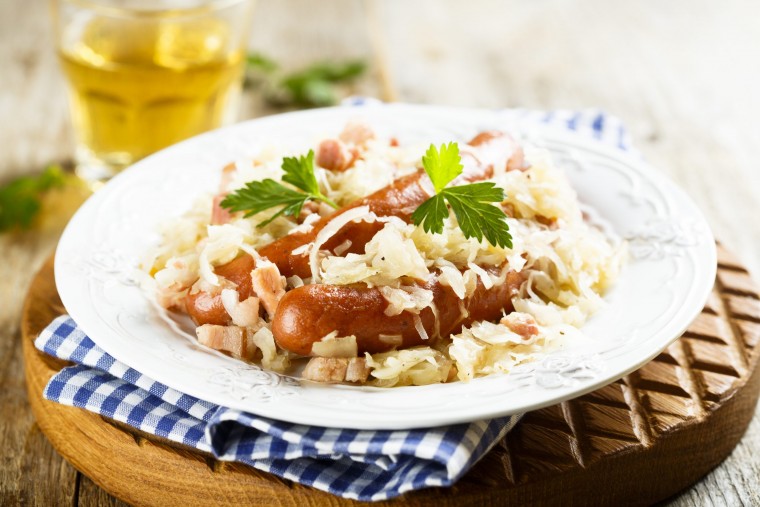 Apple, Sausage and Sauerkraut