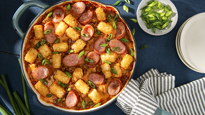 Chili Dog Tater Tot Casserole