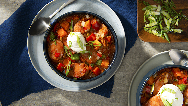 Polish Sausage, Sweet Potato & Lentil Chili
