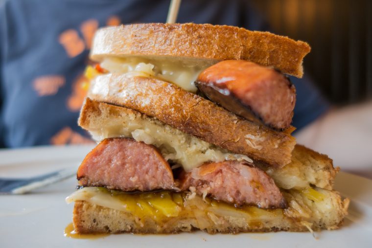 Smoked Sausage Grilled Cheese
